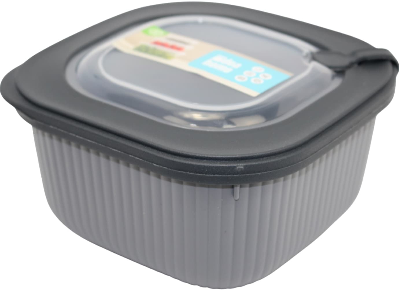 Контейнер для харч. прод. пласт. "Idea Home Line Box Gray" 1,8л квадр. №00683(24)