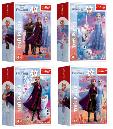 Пазли Trefl 54ел. Mini Frozen У світі Анни та Ельзи №54173/19637/19640