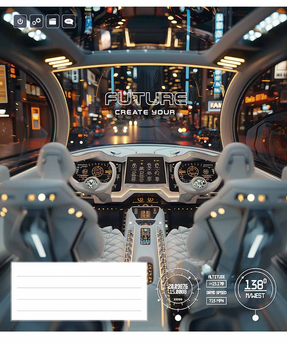 Тетрадь 36л. лин. Школярик "Create your future" ВД-лак №036-3474L(20)(120)