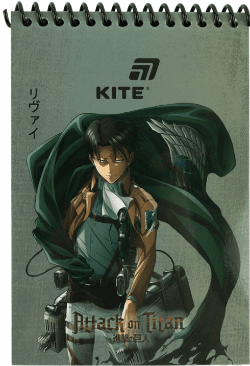 Блокнот пруж. А6 48арк. б/лін. Attack on Titan №AT26-196/Kite/(20)