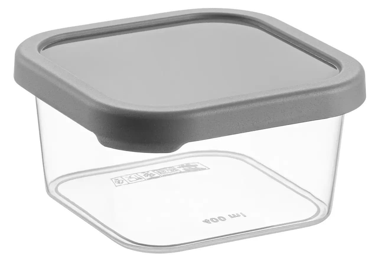 Контейнер для харч. прод. пласт. "Idea Home Quick Box Gray" 0,4л квадр. №00811(24)