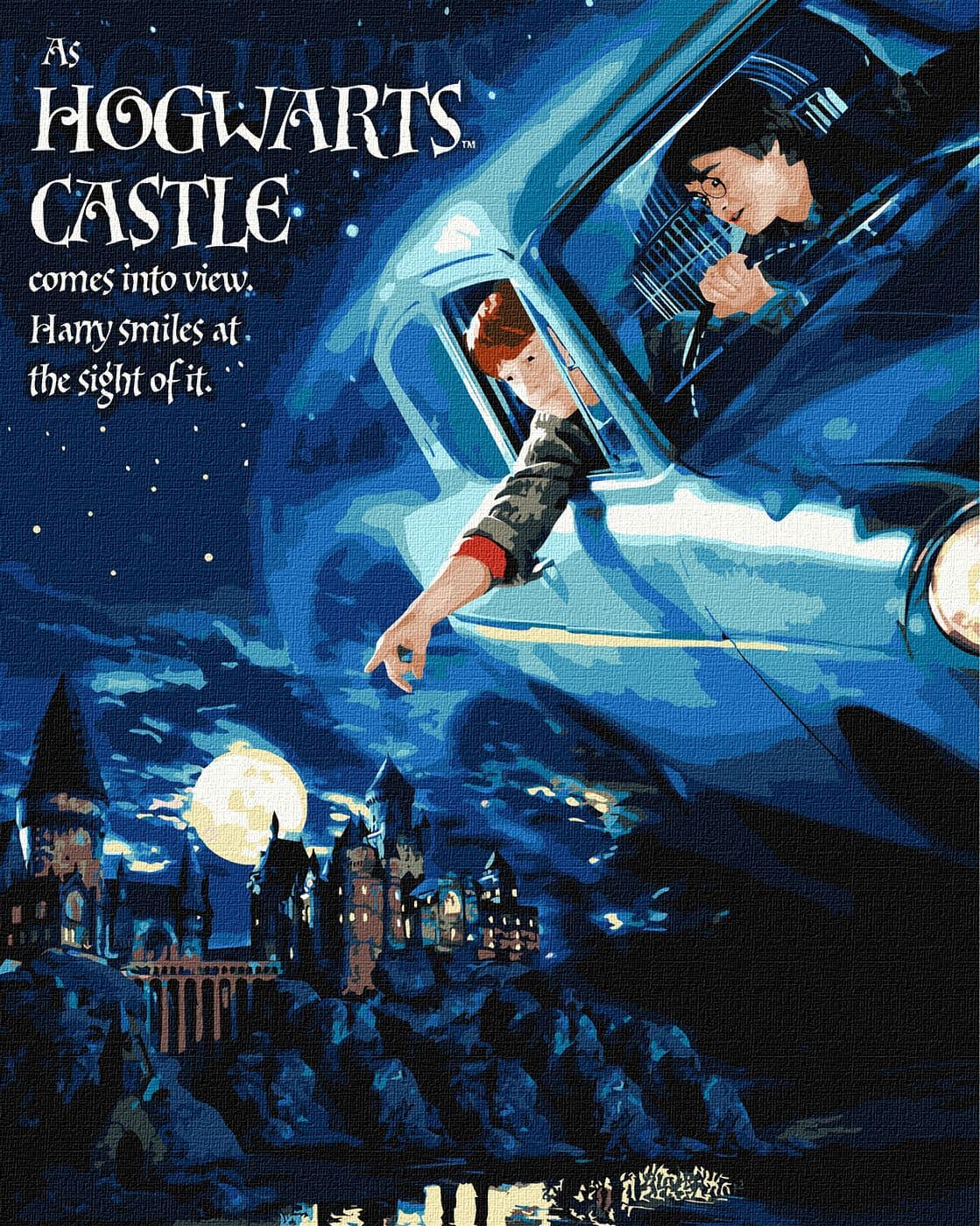 Картини по номерах акрил.WB "Harry Potter:Політ на авто з фарбами металік" 40х50см/Ідейка/