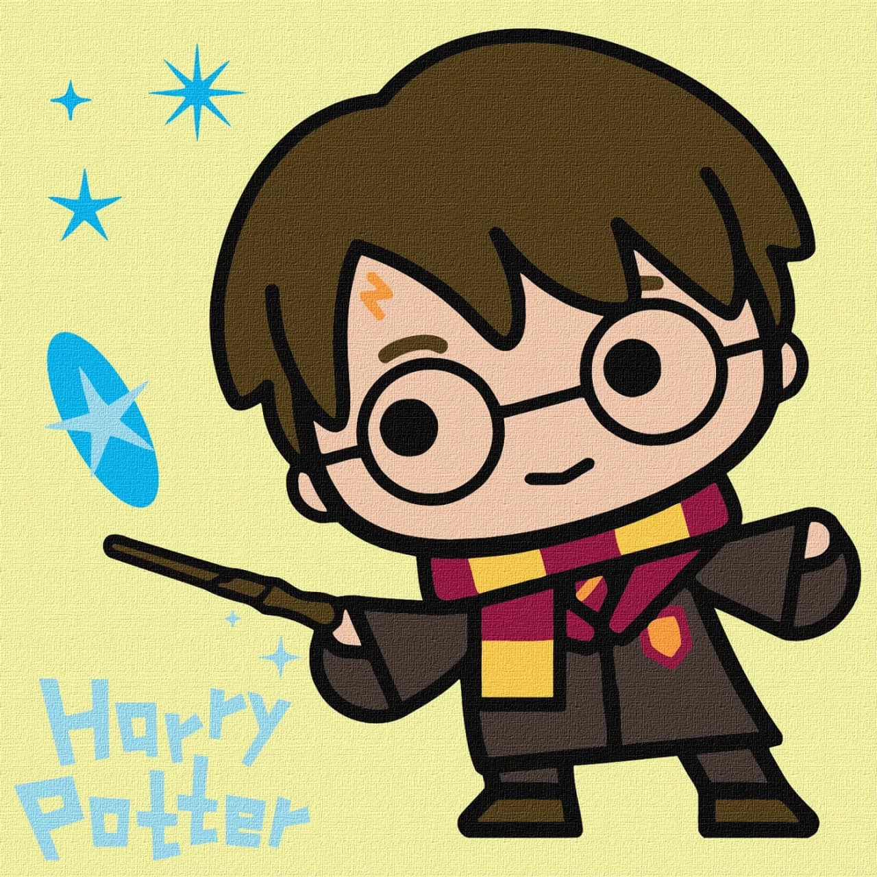Картини по номерах акрил. WB"Harry Potter: Чари під зірками" для дітей 25х25см /Ідейка/