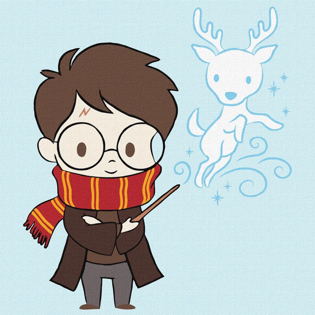 Картини по номерах акрил. WB "Harry Potter: Милий Патронус" для дітей 25х25см/Ідейка/