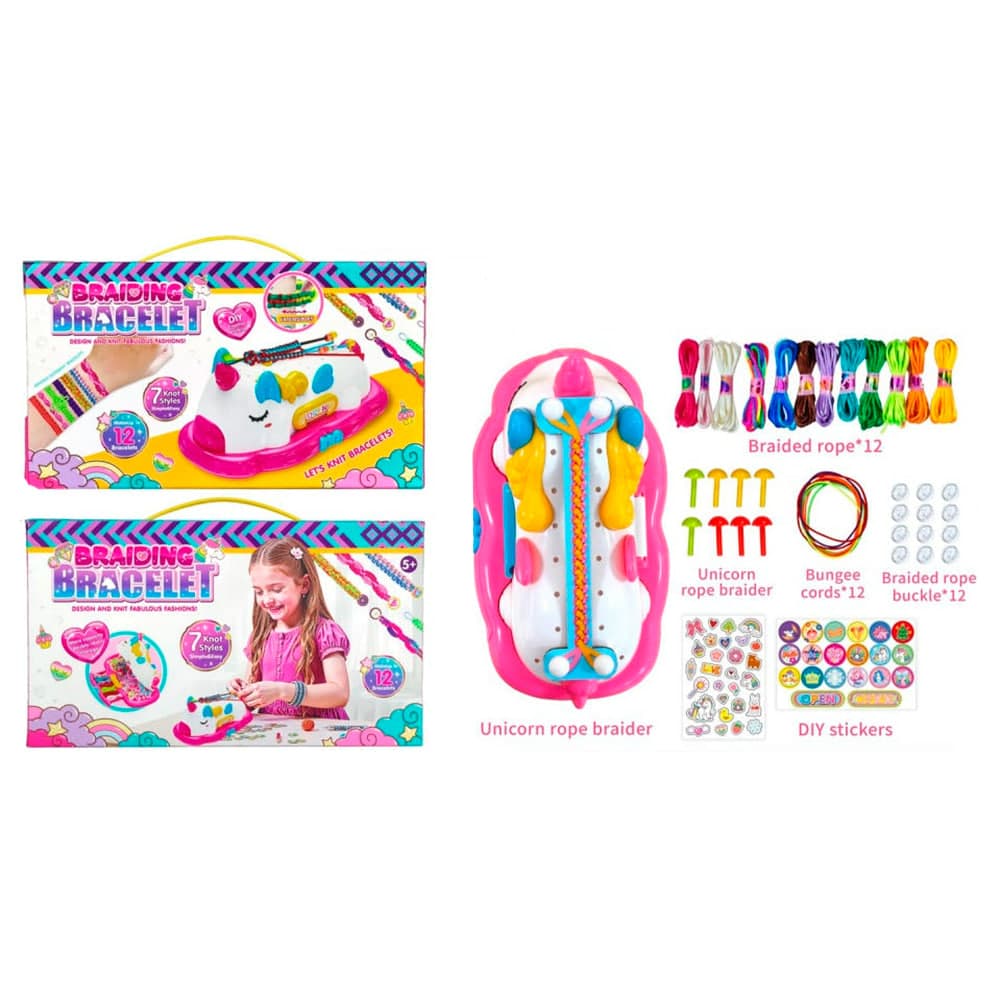 Набір для творч. "пристрій для створення браслетів (єдиноріг, 25см),нитки/мотузки №YH209-1