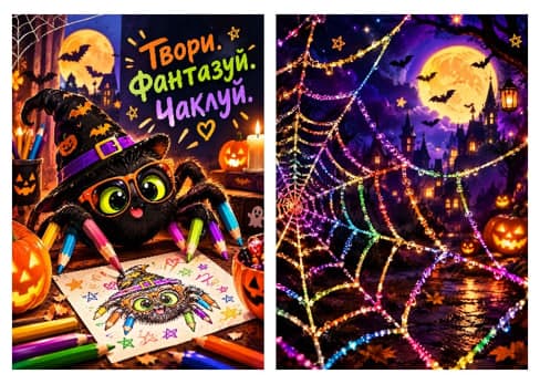Листівка Геловін "Твори.Фантазуй.Чаклуй." 105х148мм