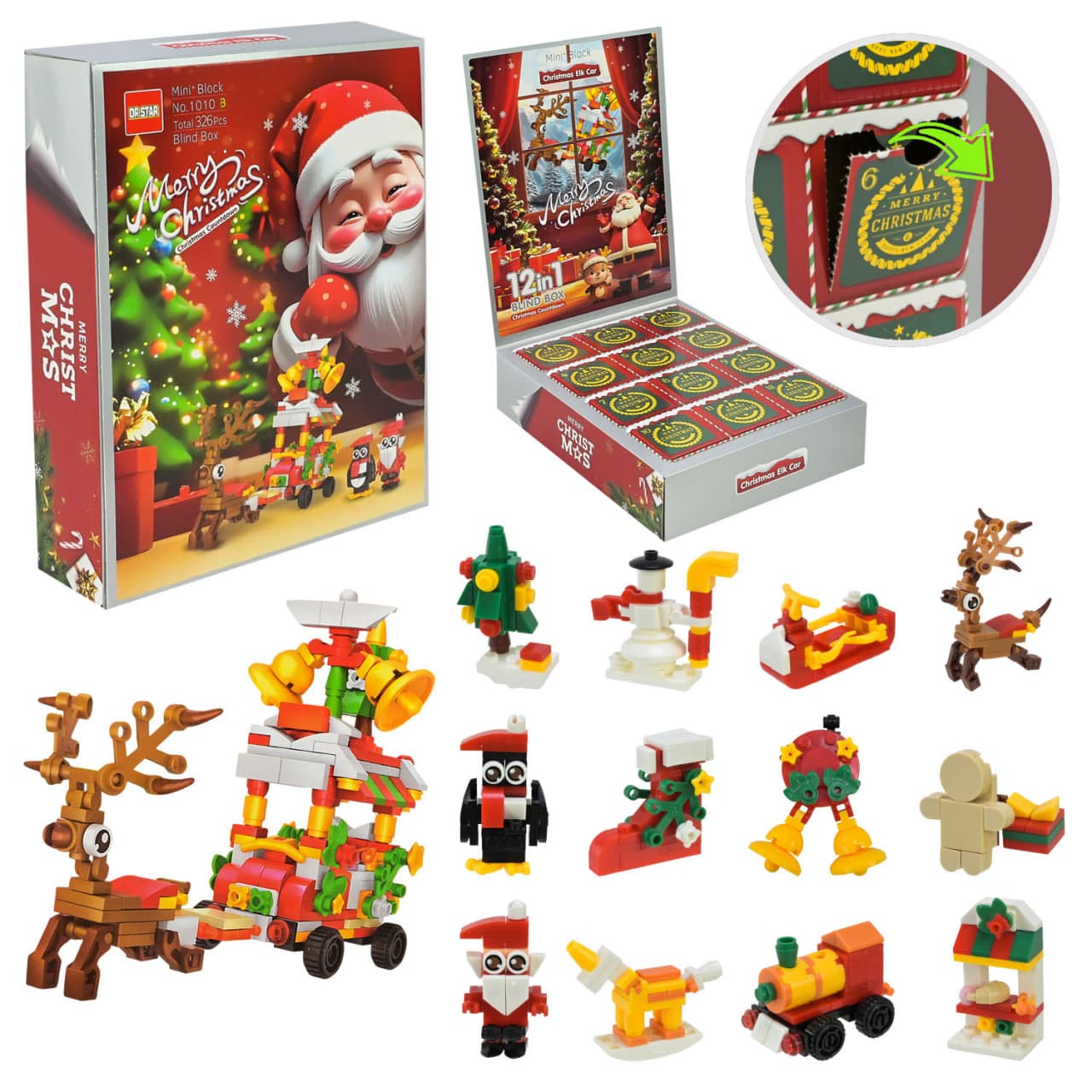 Конструктор "Адвент-календар" Merry Christmas в кор.-ці,26х20х5,5см №1010B КІ