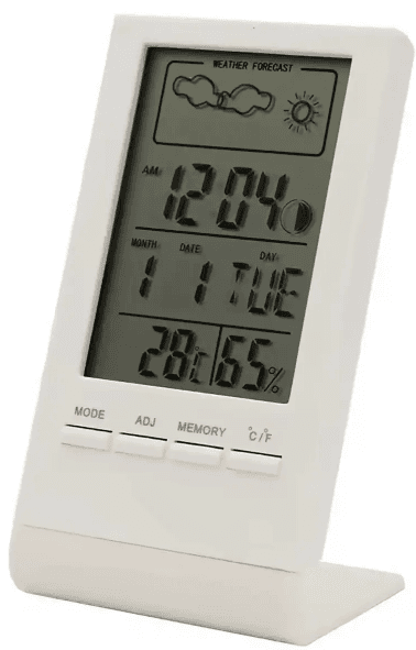 Термо-гігрометр цифровий з годинником Т-14(-50+70)№0082