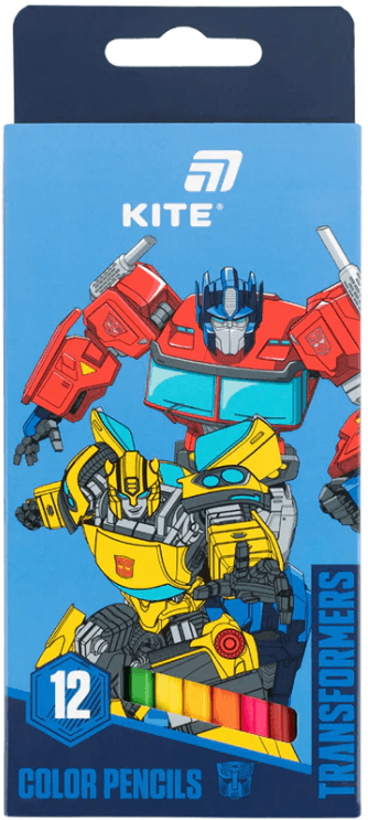 Олівці кольор. 12 кольор. "Kite" №TF26-051 Transformers(12)(240)