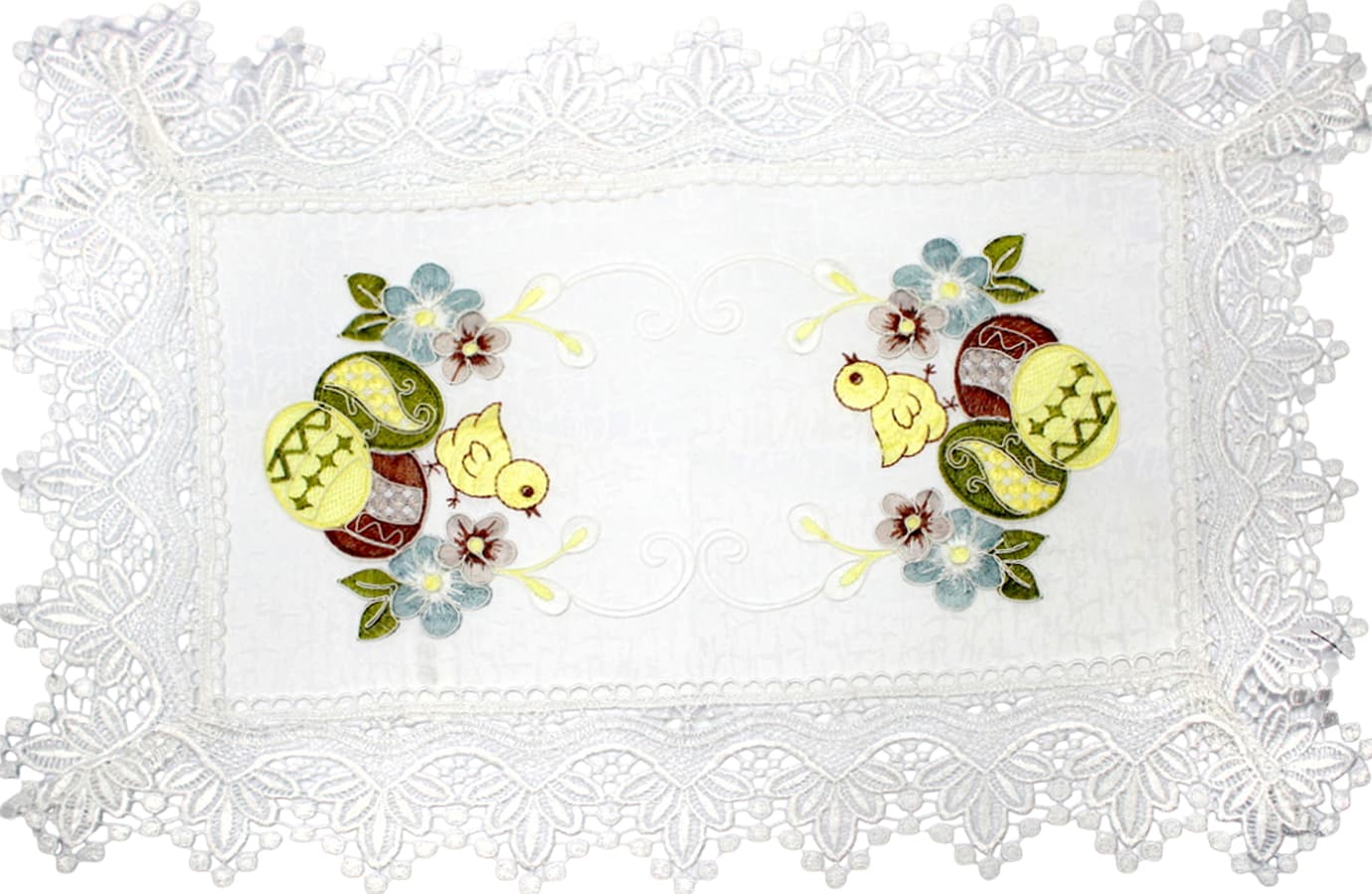 Великодня серветка "Крашанки з курчатами" прямокут. 48х33см №81525(12)