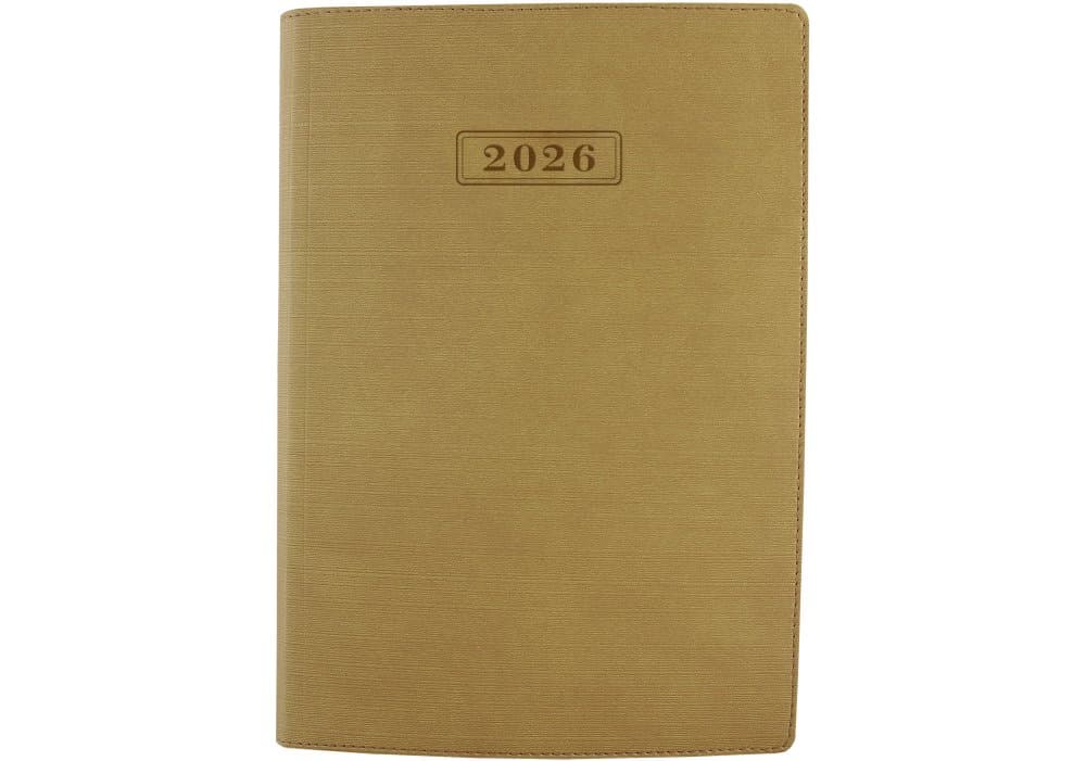 Щоденник А5 Optima, датований 2025 Stripe бежевий O25285-66