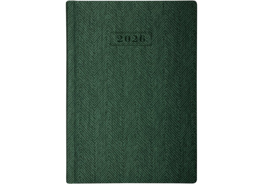 Щоденник А5 Optima датований 2025 Tweed зелений O26126-04