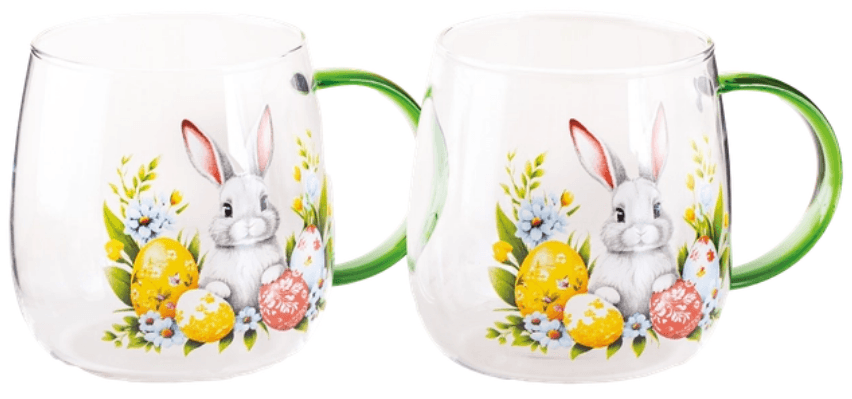 Набір чашок керам. (2шт) 420мл "Viva Easter Rabbit" №BCR7590R