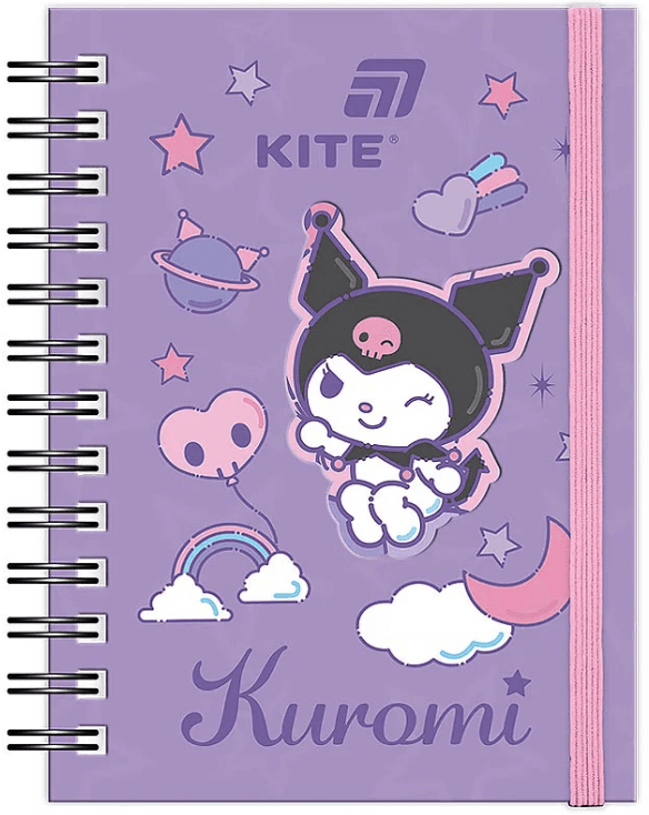 Блокнот пруж. А6 80л. вырубка Kuromi №HK26-229/Kite/(50)