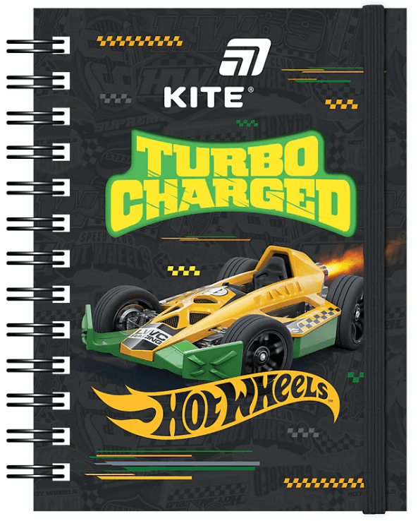 Блокнот пруж. А6 80л. вырубка Hot Wheels №HW26-229/Kite/(50)