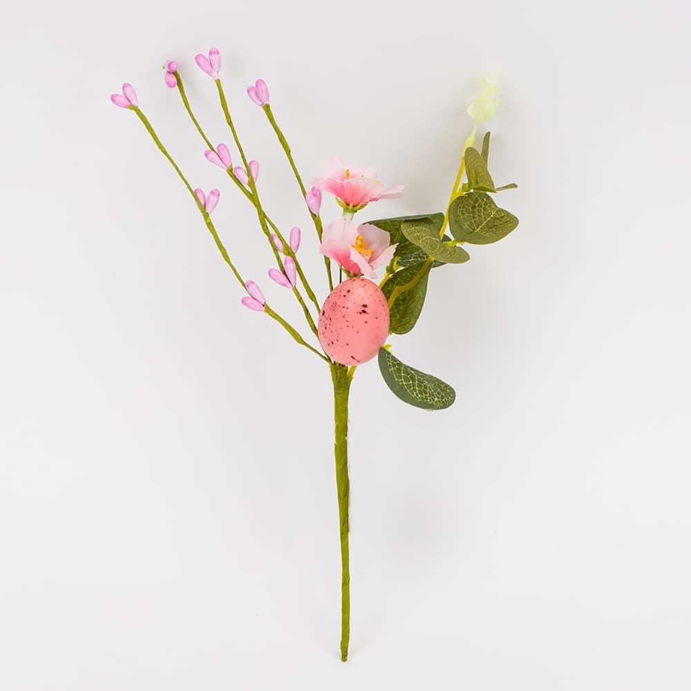 Гілка декор. "Рожева крашанка" 26см №5107-021/pink