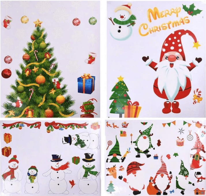 Наклейка новорічна для вікон "Santa&Co" 60х45см №R33942(12)
