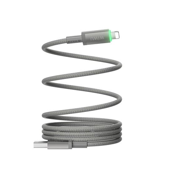Кабель USB > lihgtning Wiwu №Wi-C081 магнитный, быстрая зарядка 1м grey