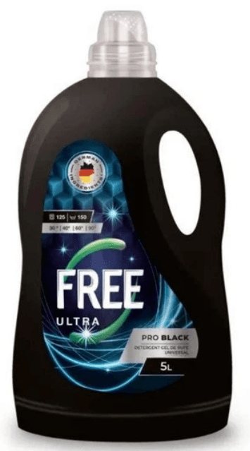 Стир. порошок жидкий 5л гель "Free" Ultra Pro Black(4)