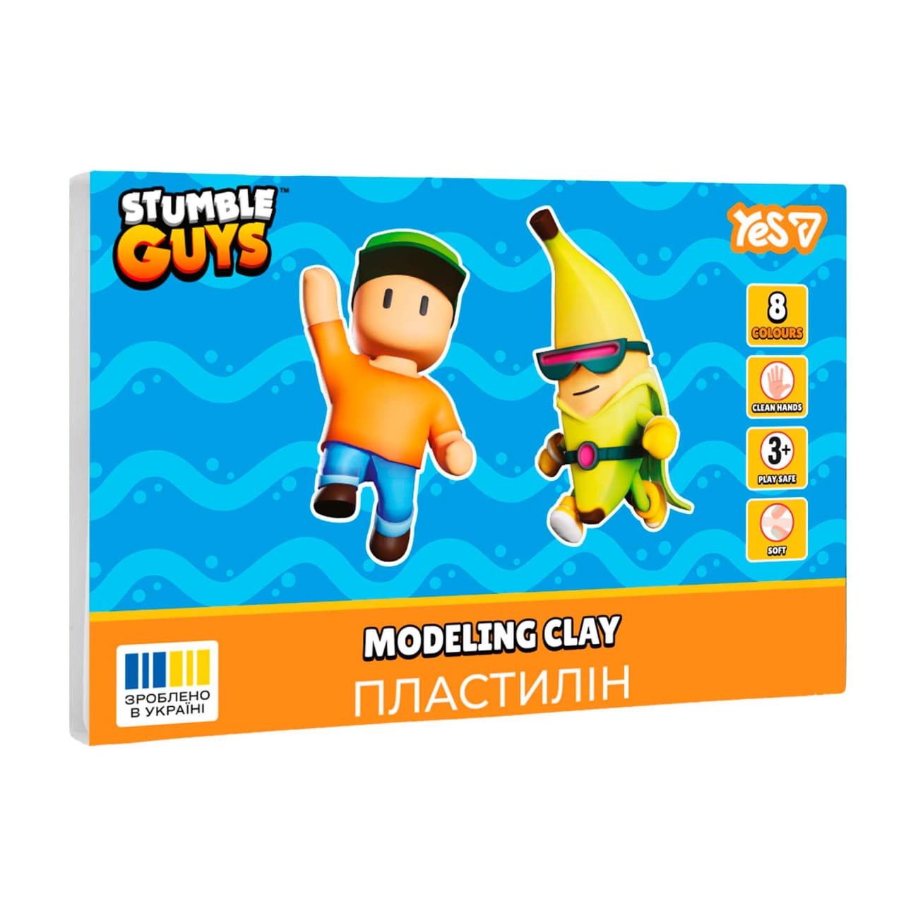 Пластилін "Yes" Stumble Guys 8 кольор. 160гр №540708