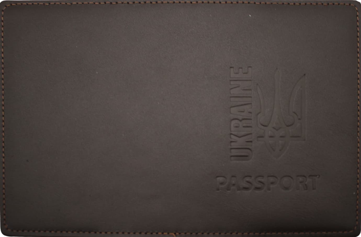Облож. Passport Ukraine Трезубец кожа шокол. тисн. №54591