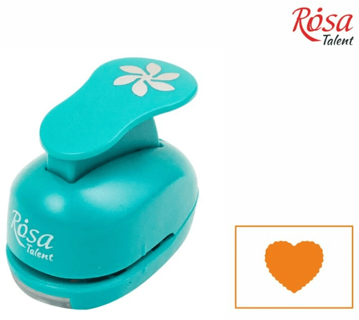 Дырокол "Rosa Talent" Сердце фигурный 1,6см №881030(12)