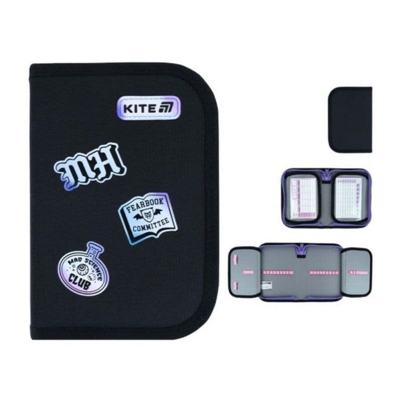 Пенал "Kite" Monster High 1отд.,б/н,с 2 отворотами №MH26-622
