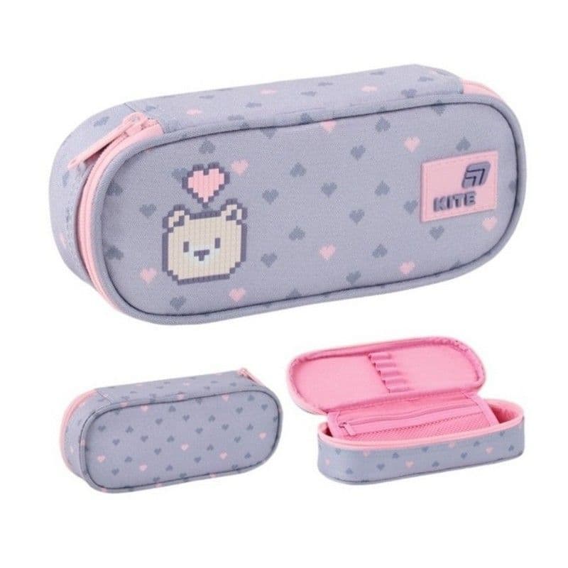 Пенал "Kite" Pixel Love 1от.,мягкий №K26-599-3