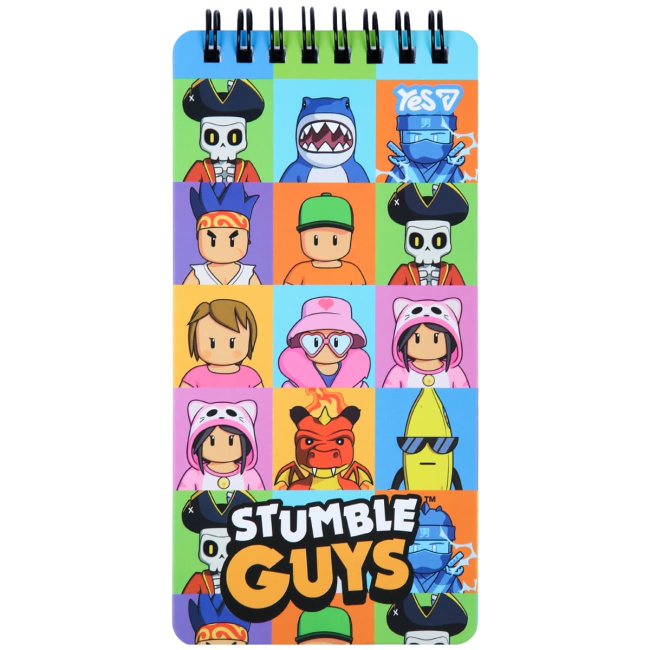 Блокнот пруж. верх. двойн. 80х160мм 60л. клет. "Stumble Guys Heroes" №152210/Yes/(30)(60)
