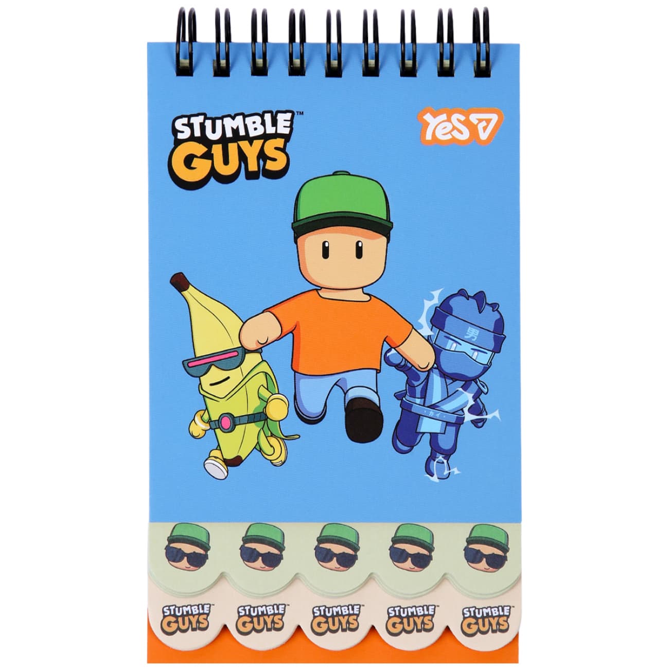 Блокнот пруж. двойн. В7 60л. б/лин."Stumble Guys Blue" с 2фигурн. ярусами №152236/Yes/(30