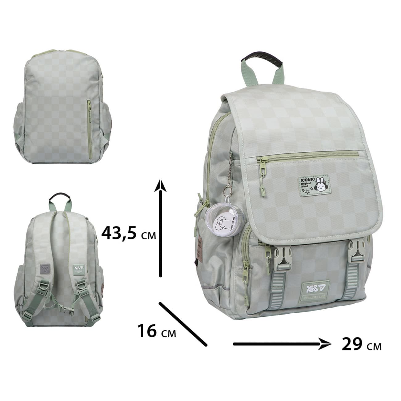 Рюкзак "Yes" T-108L Iconic 2від.,4карм. №550485