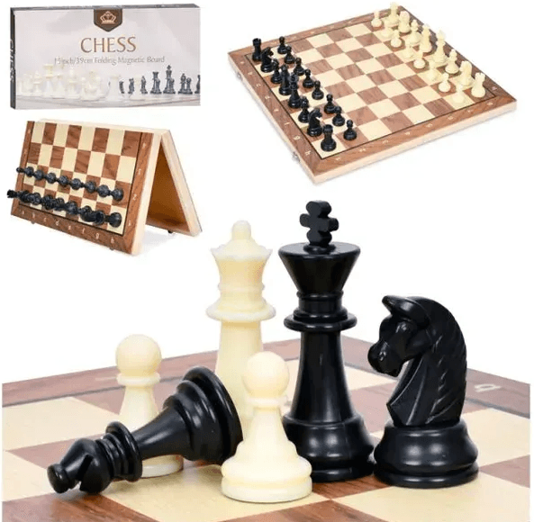 Шахи дерев.,фігури пласт.,в кор-ці,39,5х20,5х4см №FG240502029L(18)