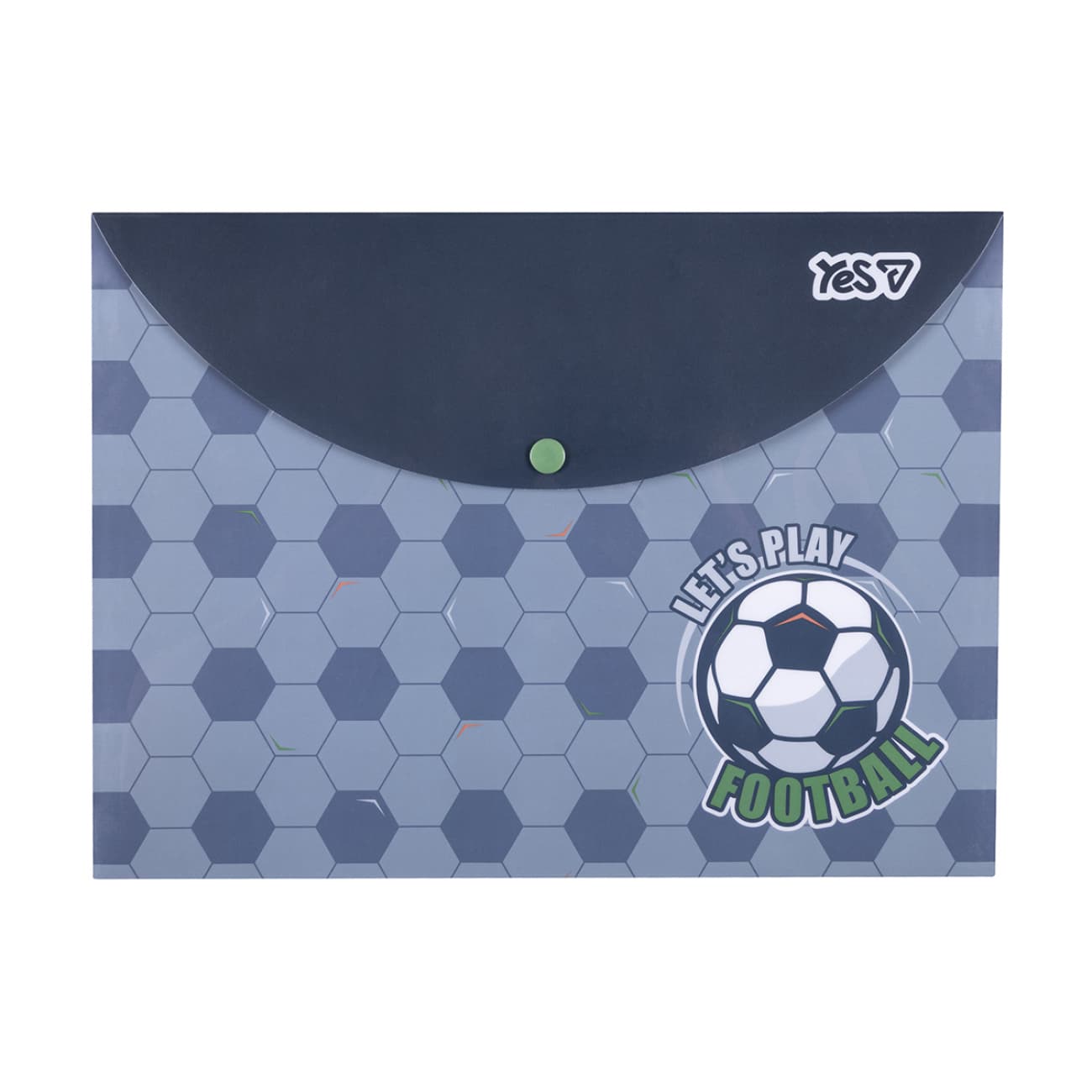 Папка-конверт "Yes" №492379 А4 "Football" на кнопці(12)(60)(120)