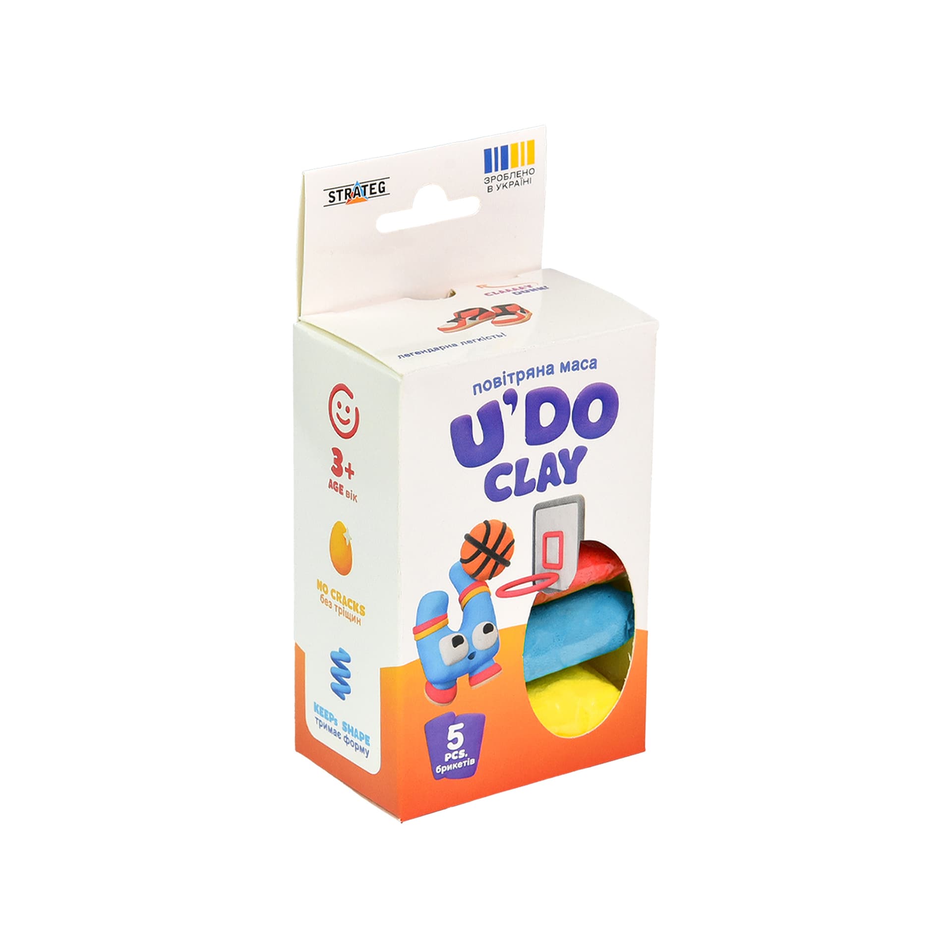 Набір для творч. "U'DO Clay" 5шт брикет 10 г №30843/Strateg/