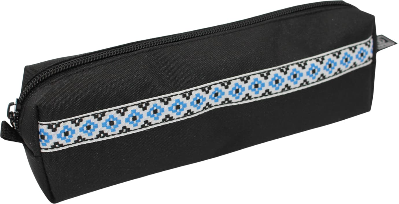 Пенал "Maxi" Vyshyvanka Classic мягкий,20,5х6х3,5см,1отд.,чёрный №MX85535