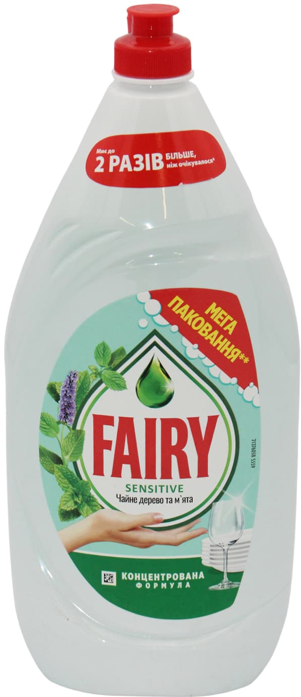 Моющее средство д/посуды "Fairy" 1,35л Чайное дерево и мята(9)