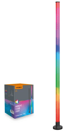 Лампа підлогова Videx LED TF20 RGB 10W №VL-TF20-RGB black