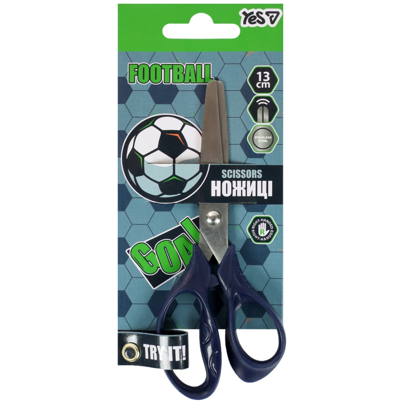 Ножиці дит. "Yes" №480485 Football 13см(12)