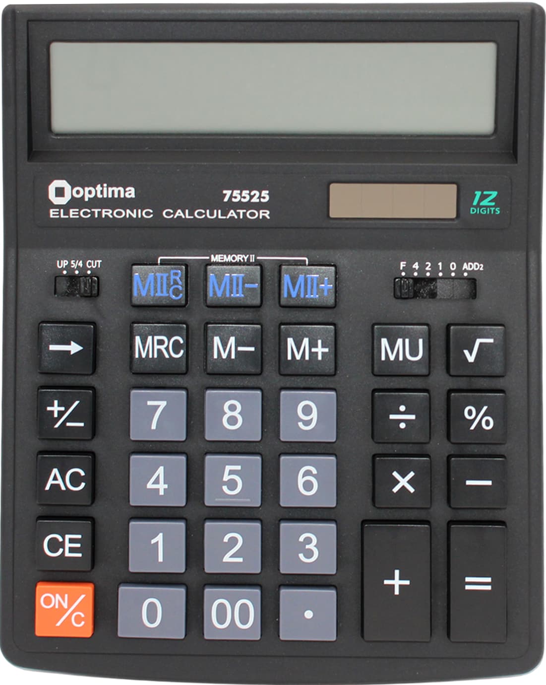 Калькулятор Optima 12-разрядный 200х154х36мм (1) (10) (40) №O75525
