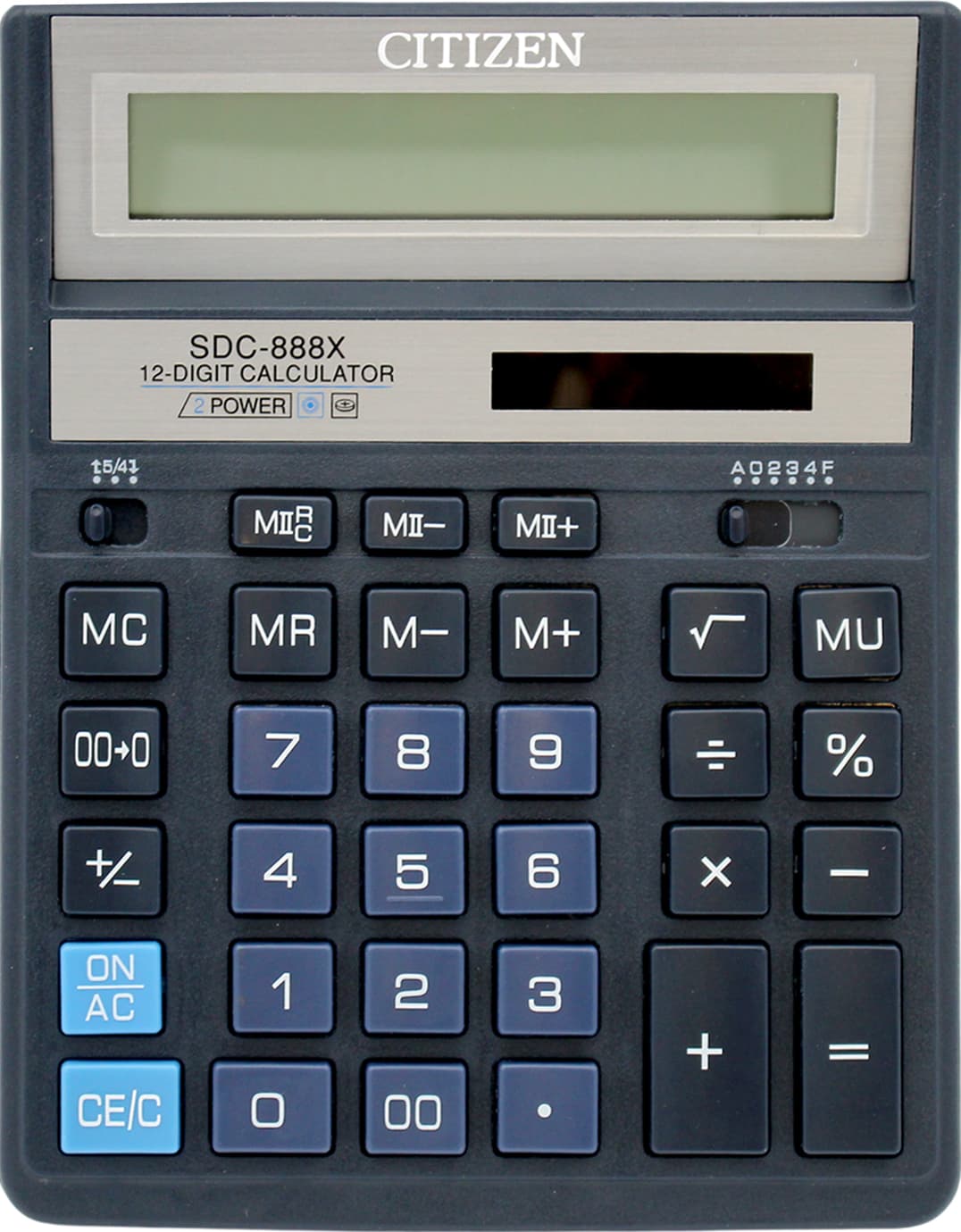 Калькулятор Citizen 12-розрядний синій SDC-888XBL 