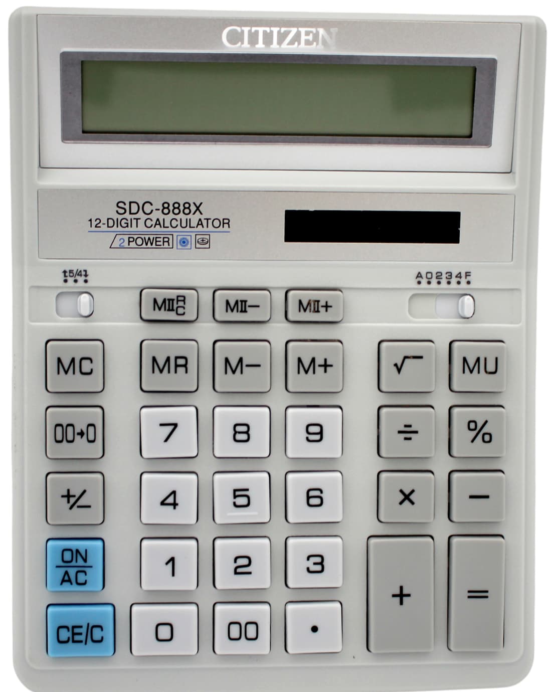 Калькулятор Citizen 12-розрядний білий SDC-888XWH 