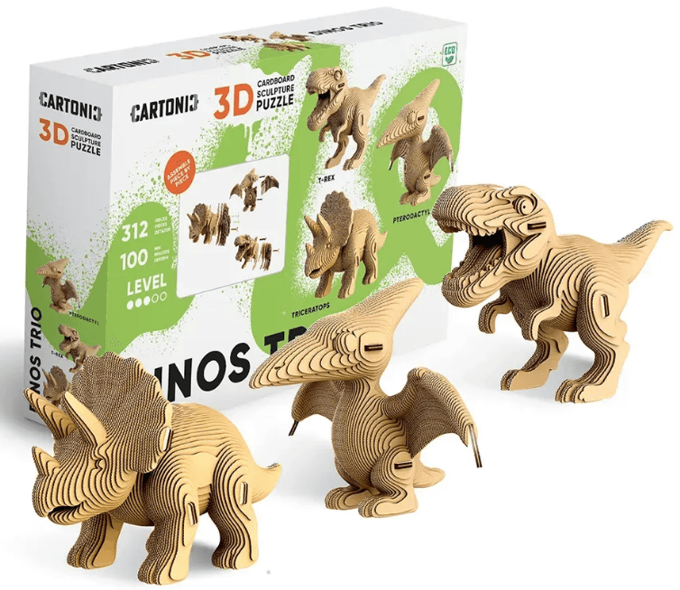Пазлы 3D "Cartonic" Dinos Trio