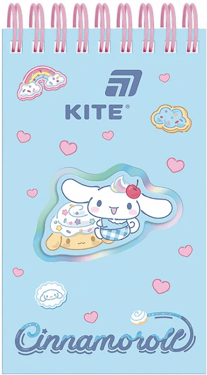 Блокнот пруж. А6 80л. лин. карт. обл. вырубка "Cinnamoroll" №CR26-279/Kite/