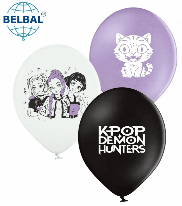 Кулька повітр. латексна 12"/30см "K-POP Demon Hunters" мікс/BelBal/(25)