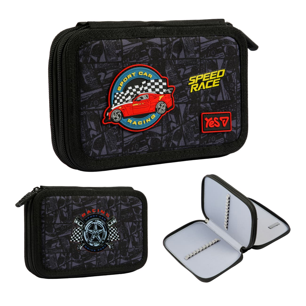 Пенал "Yes" Drift King твёрдый, двойн. №HP-01/533719/Р-26