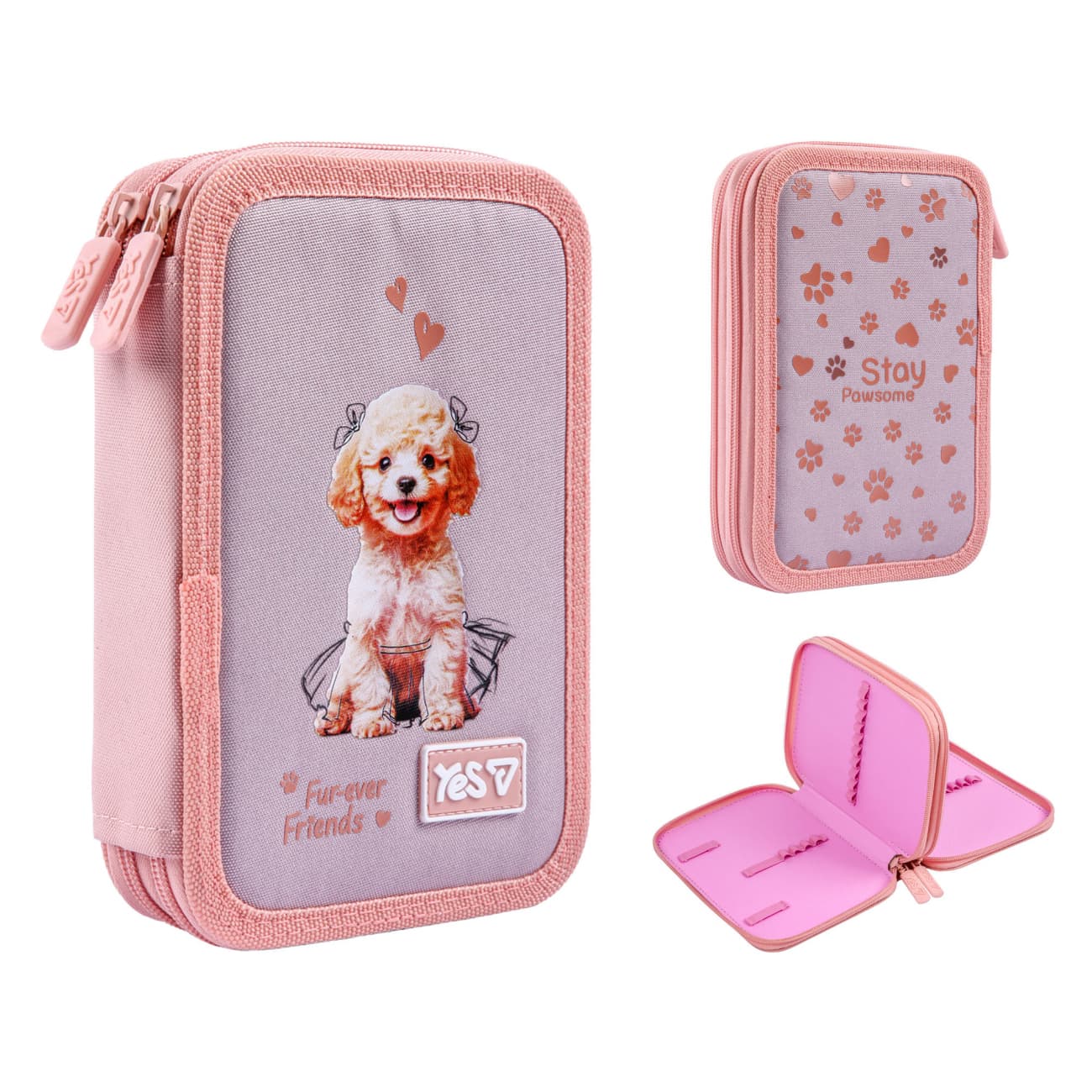Пенал "Yes" My Puppy твёрдый, двойн. №HP-01/533713/Р-26