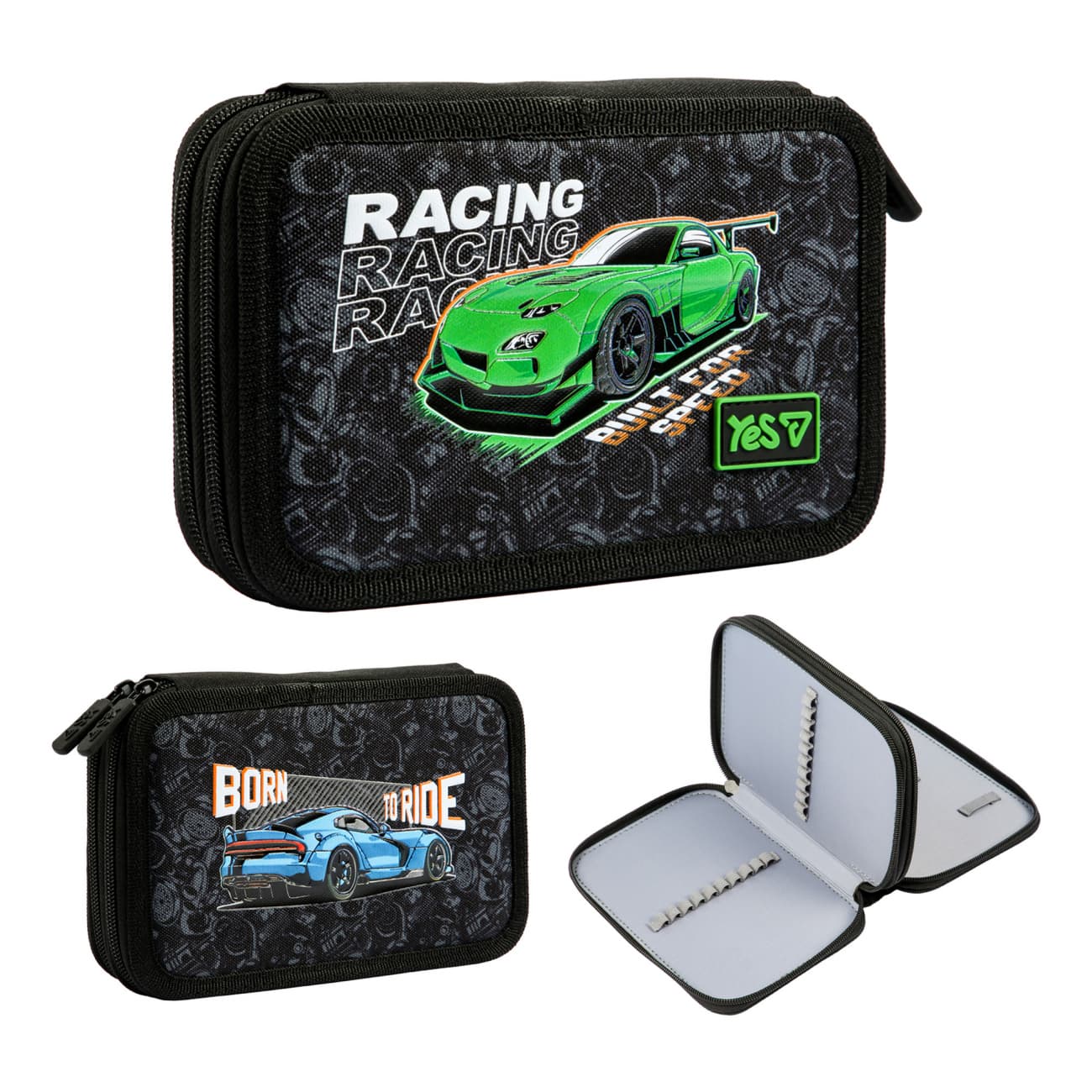 Пенал "Yes" Racing Life твёрдый, двойн. №HP-01/533715/Р-26