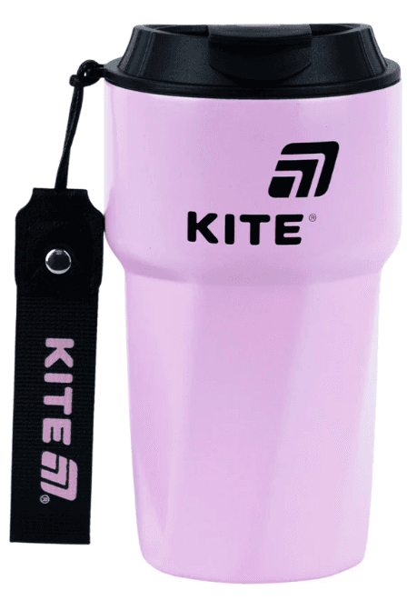 Термочашка метал. 0,45л "Kite" рожева №K26-1220-1