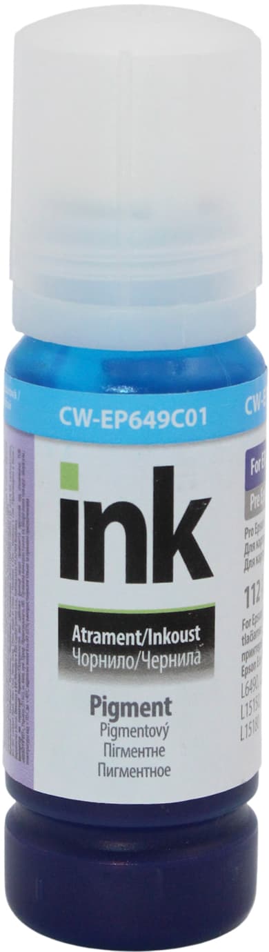 Чернила ColorWay Epson №L-6490/L65XX/L11160/L15150/L15160/L15180 70мл cyan pigm.
