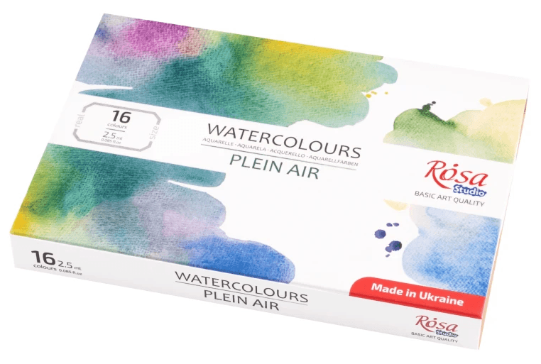 Набір акварельних фарб 16х2,5мл "Plein Air" Rosa Studio кювета,картон №3405001